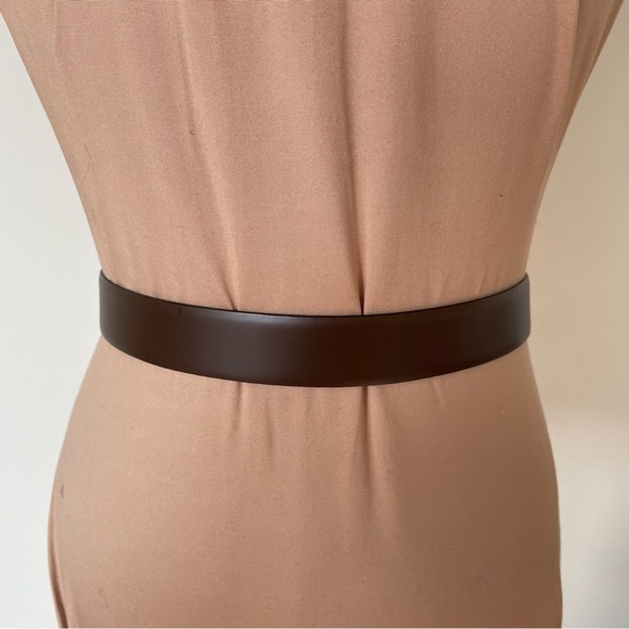 Salvatore Ferragamo Women’s Brown Skinny Leather Waist Gancio Logo Belt Size XS main image 5